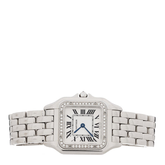 18K White Gold Diamond 27mm Panthere Quartz Watch