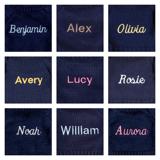 Blossom Cream Bunny 'Berry' with Personalized Navy Jumper