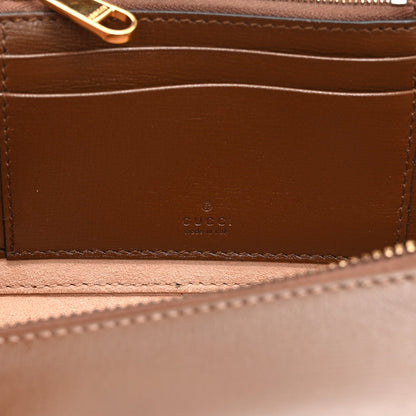 GG Supreme Monogram Azalea Calfskin Mini Retro Interlocking G Mini Shoulder Bag Beige Ebony Brown Sugar