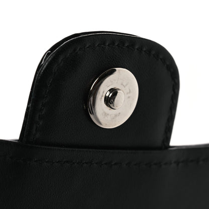 Patent Quilted Wallet On Removable Chain WOC Black