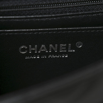 Lambskin Quilted Mini Rectangular Flap Black
