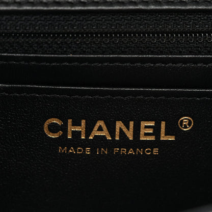 Lambskin Quilted Mini Rectangular Flap Black