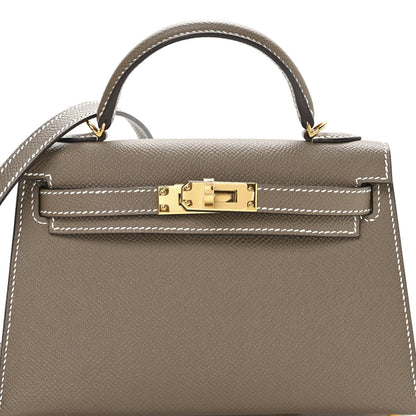 Epsom Mini Kelly Sellier 20 Etoupe