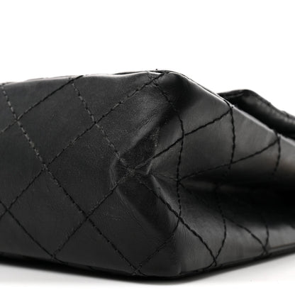 Aged Calfskin Quilted 2.55 Reissue 226 Flap Black