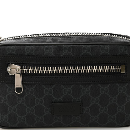 Soft GG Supreme Monogram Web Belt Bag Black Grey