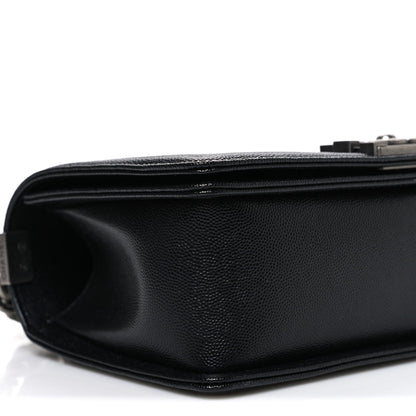 Caviar Quilted Medium Boy Flap Black