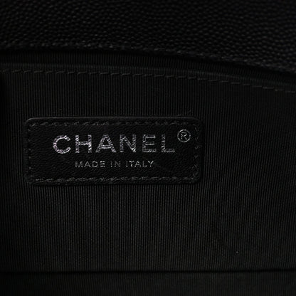 Caviar Quilted Small Boy Flap Black