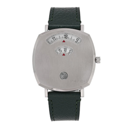 Stainless Steel Calfskin 35mm Grip Quartz Watch Green