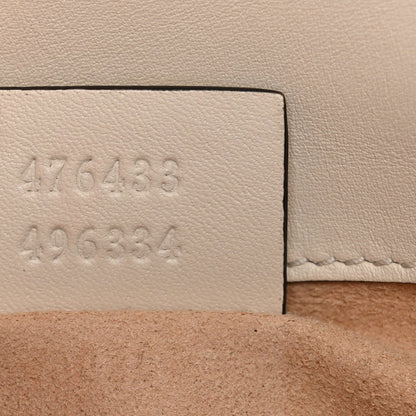 Calfskin Matelasse Super Mini GG Marmont Shoulder Bag White