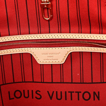 Monogram Inside Out Neverfull Bandouliere MM Rouge Sari