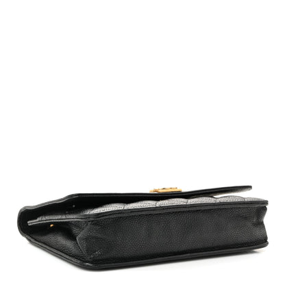 Caviar Quilted Boy Wallet On Chain WOC Black