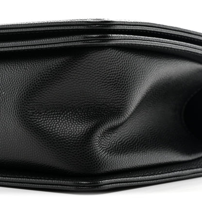 Caviar Quilted Medium Boy Flap Black