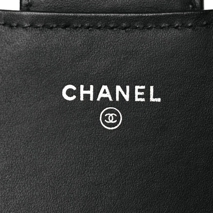 Patent Quilted Wallet On Removable Chain WOC Black