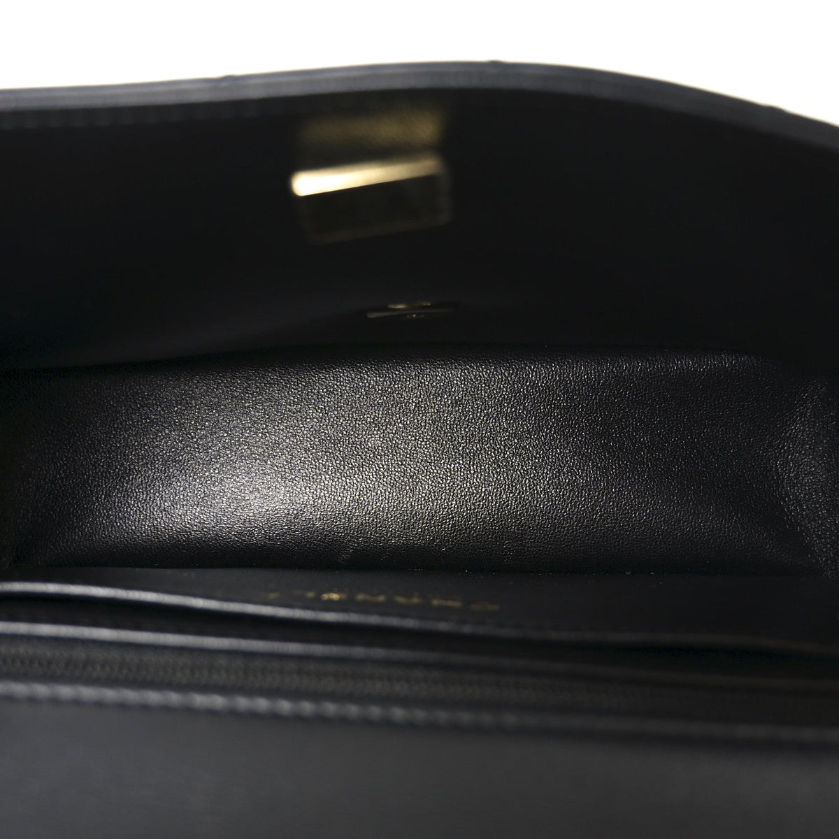 Lambskin Quilted Mini Rectangular Flap Black