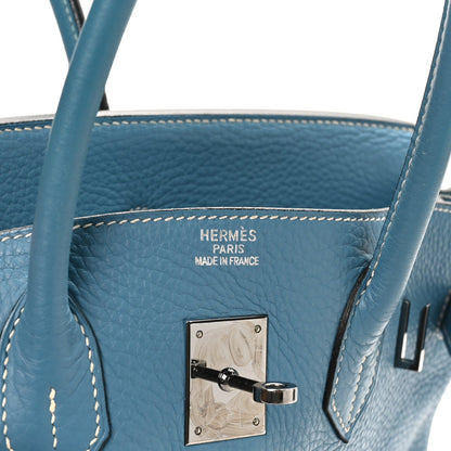 Taurillon Clemence Birkin 35 Blue Jean