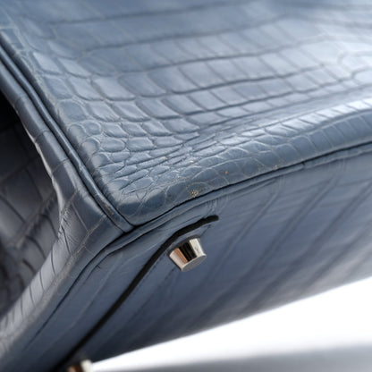 Matte Porosus Crocodile Birkin 30 Bleu Brighton