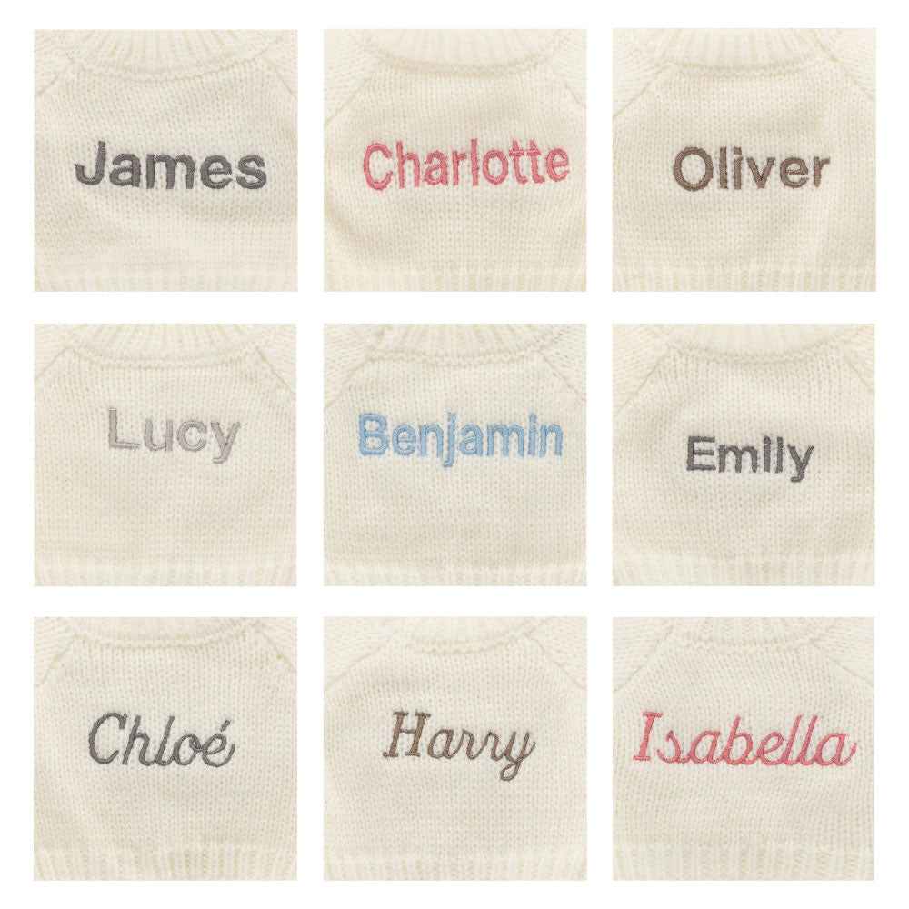 Bashful Monkey with Personalized Cream Jumper
