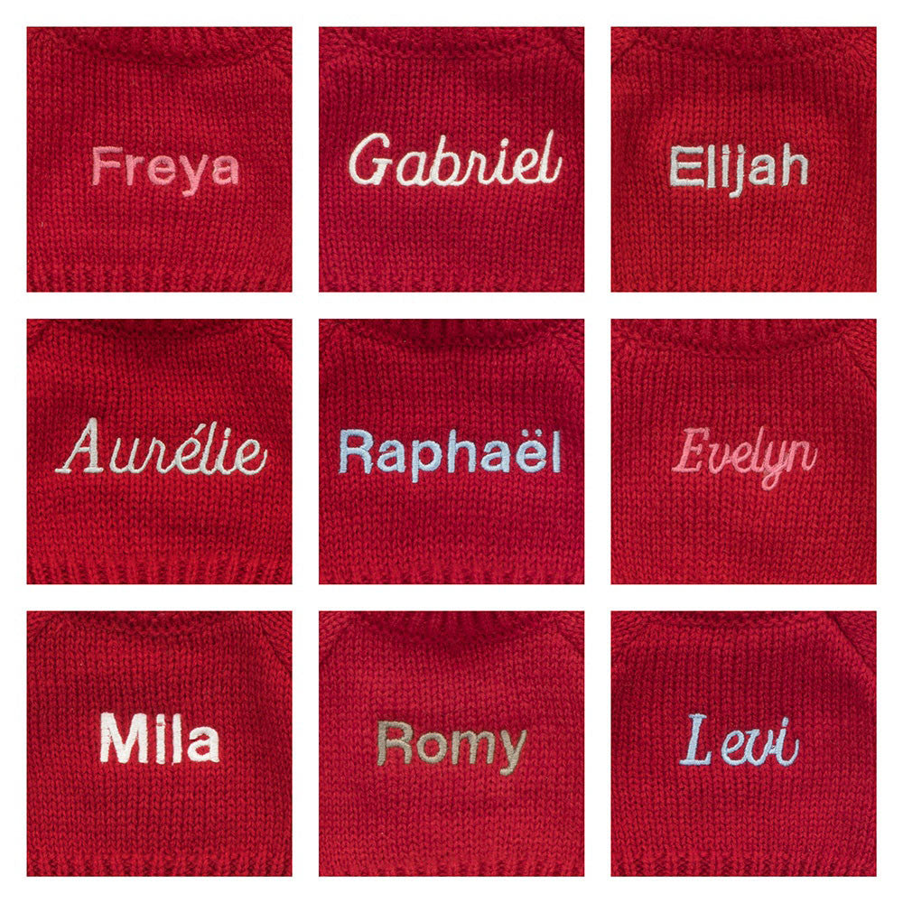 Bashful Toffee Puppy with Personalized Red Jumper