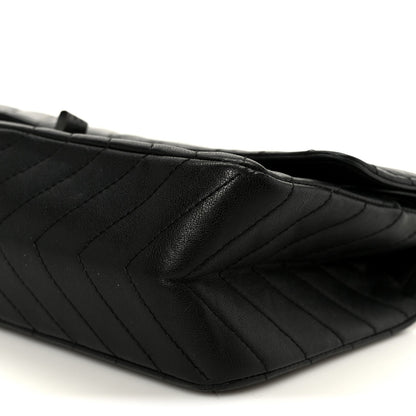 Sheepskin Chevron Quilted 2.55 Reissue 225 Double Flap So Black