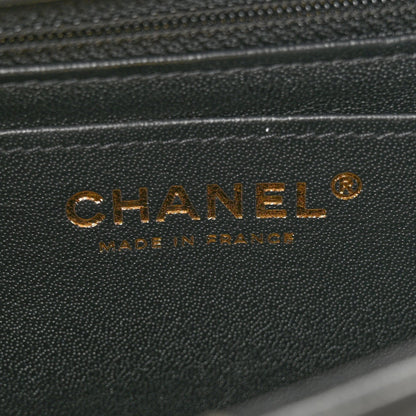 Lambskin Quilted Mini Rectangular Flap Black