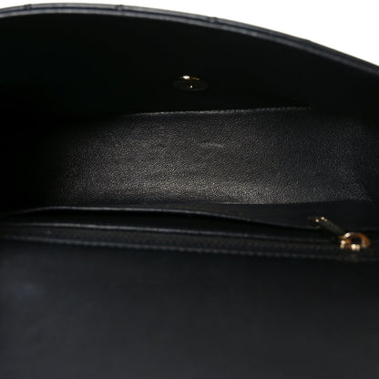 Lambskin Quilted Mini Rectangular Flap Black
