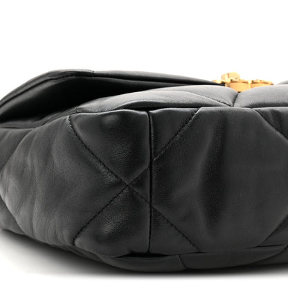 Lambskin Quilted Medium Chanel 19 Flap Black