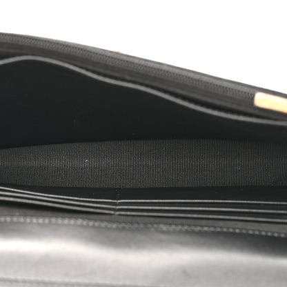 Caviar Quilted CC Turnlock Charm Wallet On Chain WOC Black