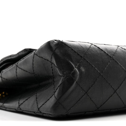 Aged Calfskin Quilted 2.55 Reissue 226 Flap Black