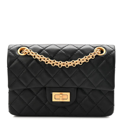Calfskin Quilted 2.55 Reissue Mini Flap Black