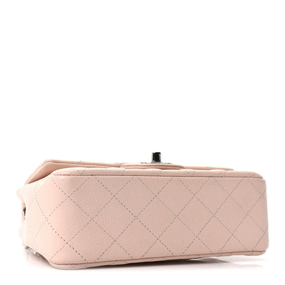 Caviar Quilted Mini Rectangular Flap Light Pink