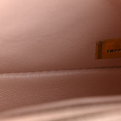 Caviar Quilted Mini Rectangular Flap Light Pink