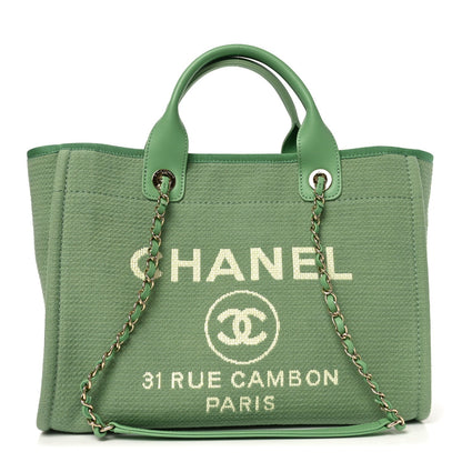 Mixed Fibers Small Deauville Tote Green
