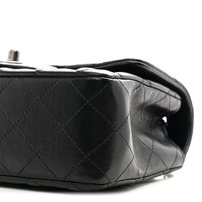 Lambskin Quilted Mini Rectangular Flap Black